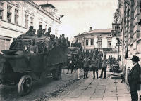 Коломыя - Коломия. Вул.Тадеуша Костюшки. Австрійські війська піл час війни. 1918 р.