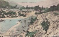 Косов - Карпати.  Вид в Пістиню над річкою 
