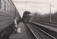 Сельцо - Прибытие пассажирского поезда на станцию Сельцо.