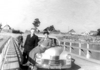 Северодонецк - 1950 г. Мост через С.Донец,первая Победа