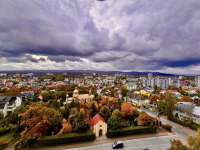 Трускавец - Загальний вид  частини Трускавця і вулиця Дрогобицька.