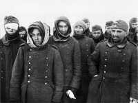 Волгоград - Немецкие военнопленные, захваченные Красной Армией в Сталинграде.