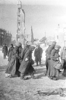 Волгоград - Пленные немцы на улице Сталинграда. 1943 год.