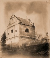 Збараж - Збараж. Галиция.  Вид колокольни  Бернардинского монастыря.