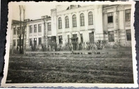 Христиновка - Здание железнодорожной школы в Христиновке во время немецкой оккупации 1941-1944 гг в Великой Отечественной войны