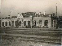 Молодечно - Железнодорожный вокзал станции Олехновичи во время Великой Отечественной войны в период немецкой оккупации 1941-1944 гг. Снимок 1943 г.