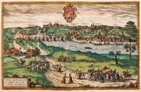 Гродно - Гродно.  Немецкая гравюра конца  XVI  века.