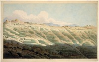 Индия - Вид на город Алмор и  форты, 1815