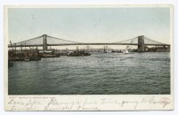 Штат Нью-Йорк - Штат Нью-Йорк. Мосты. Бруклинский мост, 1906