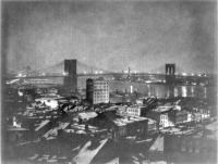 Нью-Йорк - Brooklyn Bridge at Night New York City, 1903 Aerial View США, Нью-Йорк (штат), Нью-Йорк, Бруклин