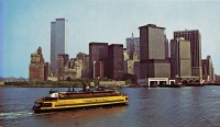 Нью-Йорк - Financial district and staten island ferry july 1975 США,  Нью-Йорк (штат),  Нью-Йорк,  Манхеттен