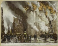 Нью-Йорк - Манхэттен. Пожар на Пятой авеню, 1899