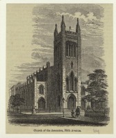 Нью-Йорк - Манхэттен. Пятая авеню. Церковь Вознесения, 1853
