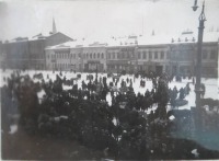 Саратов - Красный обоз с хлебом на площади Революции