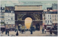 Париж - PARIS. LA PORTE SAINT MARTIN,arc de triomphe Франция,  Иль-де-Франс,  Париж