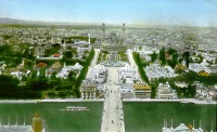 Париж - Paris Exposition: Trocadero and Pont d'Jena, aerial view, Франция,  Иль-де-Франс,  Париж