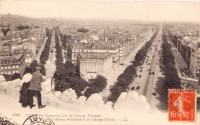 Париж - PARIS - Panorama pris de l'Arc de Triomphe Франция , Метрополия Франция , Иль-де-Франс , Париж