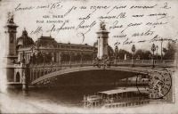 Париж - Paris Pont Alexandre III Bon Etat l?ger pli coin gauche Франция , Метрополия Франция , Иль-де-Франс , Париж