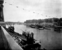 Париж - Торжественная закладка моста императора Александра III через Сену Франция , Метрополия Франция , Иль-де-Франс , Париж