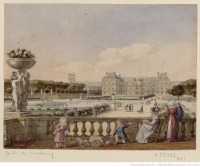 Париж - Вид на Люксембургский дворец и сад, 1829
