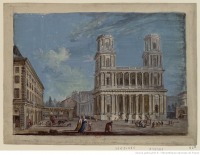 Париж - Фасад церкви Сен-Сюльпис, 1700-1799