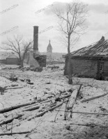 Тарутино - 1941 год. Разрушенное немцами село Тарутино.