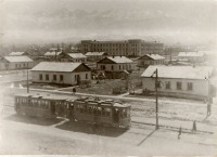 Алма-Ата - Трамвайная линия, проходящая по ул. Комсомольской, открыта в 1939 году.