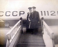 Байконур - Посещение космонавтами г.Ленинска.Гагарин и Титов.