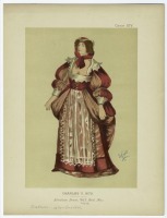 Ретро мода - Английский женский костюм XVII в. Эпоха Карла II, 1670
