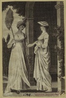 Ретро мода - Английский женский костюм XVIII в.  Длинные платья, 1779