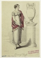 Ретро мода - Английский женский костюм 1800-1809.  Вечернее платье, 1810