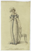 Ретро мода - Английский женский костюм 1800-1809.  Вечернее платье для полных, 1809