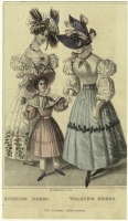 Ретро мода - Английский женский костюм 1820-1819. Вечернее и прогулочное платья, 1828
