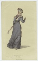 Ретро мода - Английский женский костюм 1820-1819. Утреннее платье