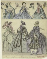 Ретро мода - Женский костюм. Англия, 1850-1859. Новые модели,  июль 1859