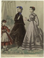 Ретро мода - Женский костюм. Англия, 1860-1869. Платья для женщин и девушек, 1868