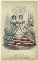 Ретро мода - Женский костюм. Англия, 1860-1869. Модные платья, 1862