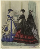 Ретро мода - Женский костюм. Англия, 1860-1869. Платья для приёмов, 1868