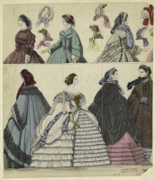 Ретро мода - Женский костюм. Англия, 1860-1869. Пальто, платья и шляпы