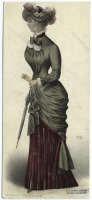 Ретро мода - Женский костюм. Франция, 1880-1889. Одежда для визитов, 1881