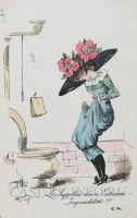 Ретро мода - Карикатура на хромую юбку, 1910-е