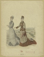 Ретро мода - Женский костюм. Франция, 1870-1879. Загородная одежда, 1877