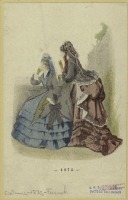 Ретро мода - Женский костюм. Франция, 1870-1879. Загородная одежда, 1872