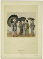 Ретро мода - Японские женщины с зонтиками, 1800-1899