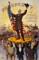 Плакаты - Предвыборный плакат 25-го президента США Уильяма Маккинли.