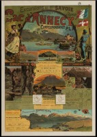 Плакаты - Пароходная компания на озере Анси, 1893