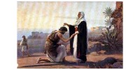 Ретро открытки - Самуил помазует Саула в правители