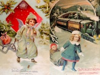 Ретро открытки - Рождественские открытки в дореволюционной России