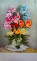 Ретро открытки - Душистый горошек,  милый цветочек !