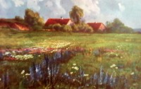 Ретро открытки - Сельский пейзаж